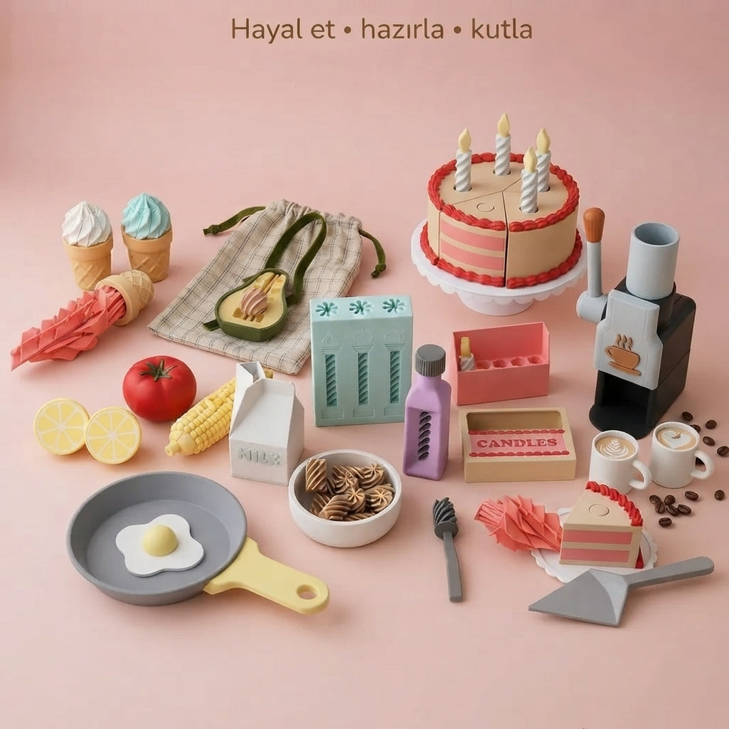 MiniMakarna Şef Seti-Çay seti-Kahvaltı seti (Ful set)