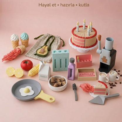 MiniMakarna Şef Seti-Çay seti-Kahvaltı seti (Ful set)