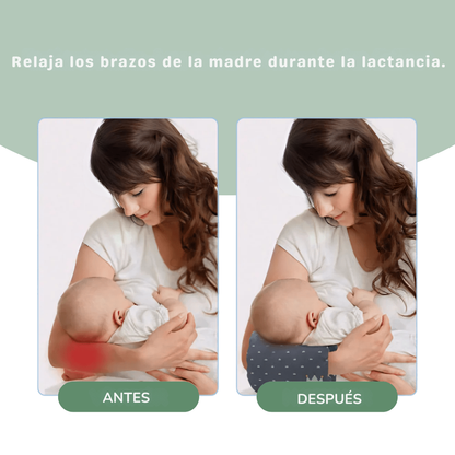 BEBÉ DE ALGODÓN EN CAPULLO - Almohada de apoyo portátil para una experiencia de lactancia y biberón sin dolor (lavable, ergonómica)